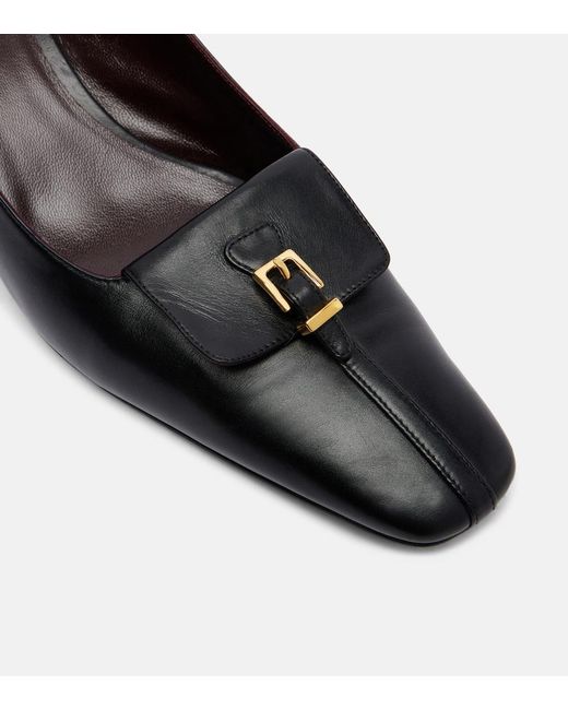 Khaite Black Celia Pocket 50 Leather Pumps