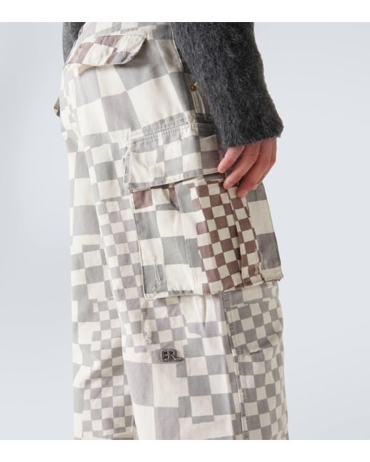 Pantalon cargo Checkerboard en coton ERL pour homme en coloris White