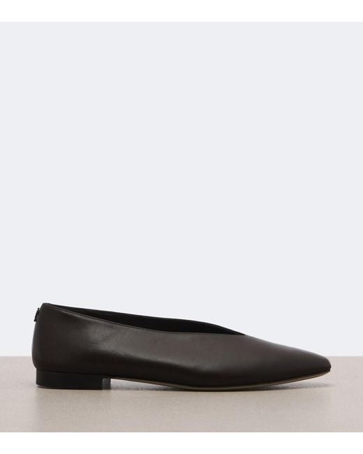 Jimmy Choo Brown Margot Leather Ballet Flats