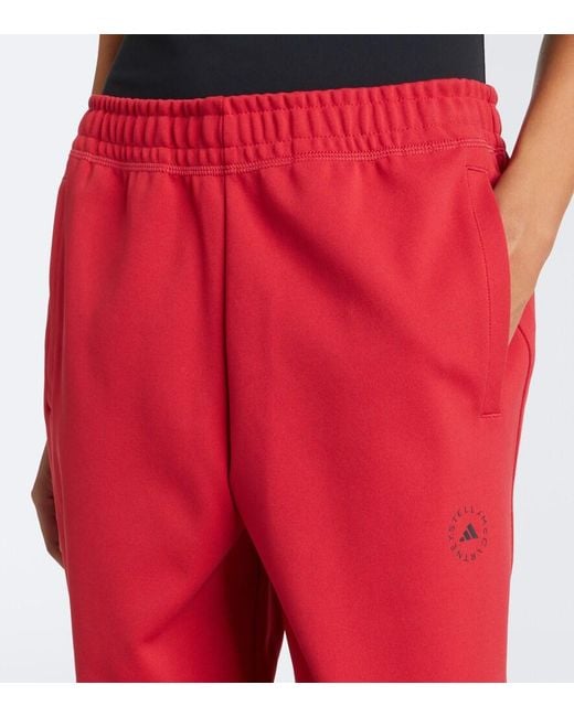 Adidas By Stella McCartney Red Jersey Sweatpants