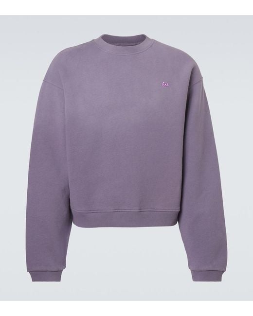 ERL Purple Logo Cotton Sweatshirt for men