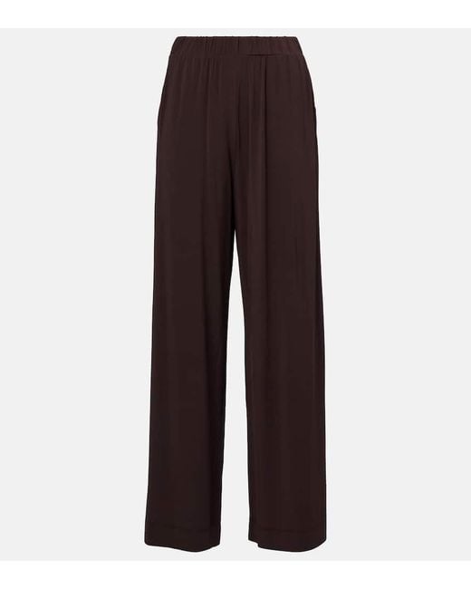 MAX MARA パンツ Savio high-rise wide-leg pants1029291 Savio high-rise wide-leg pants in black - Max Mara | Mytheresa