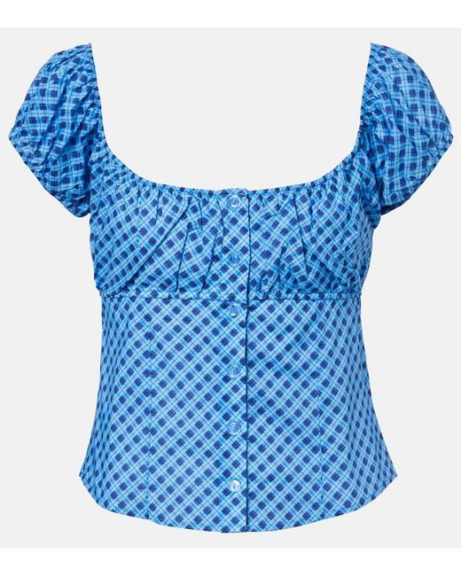 Montce Blue Millie Plaid Cotton Top