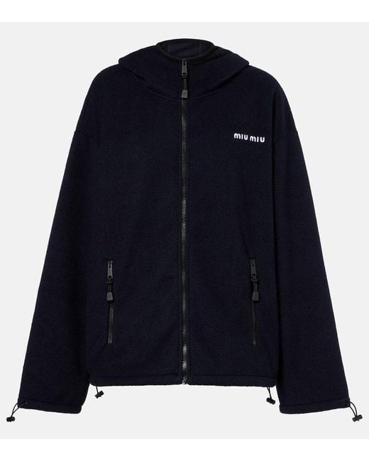 Miu Miu Blue Kapuzenjacke