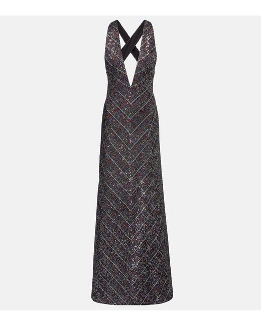 Missoni Black Sequined Lame Maxi Dress