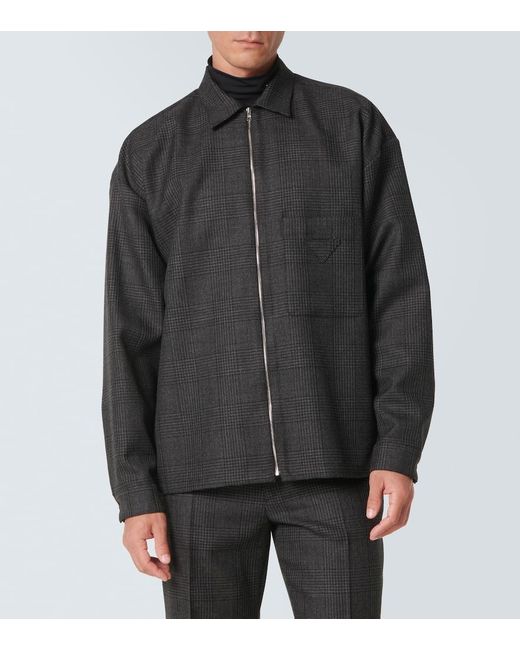 Prada Blouson Aus Schurwolle in Black für Herren