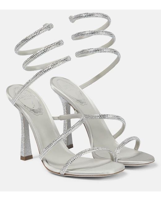 Rene Caovilla Multicolor Cleo 105 Embellished Sandals