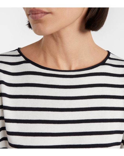 Jardin Des Orangers White Cotton, Silk, And Cashmere Sweater