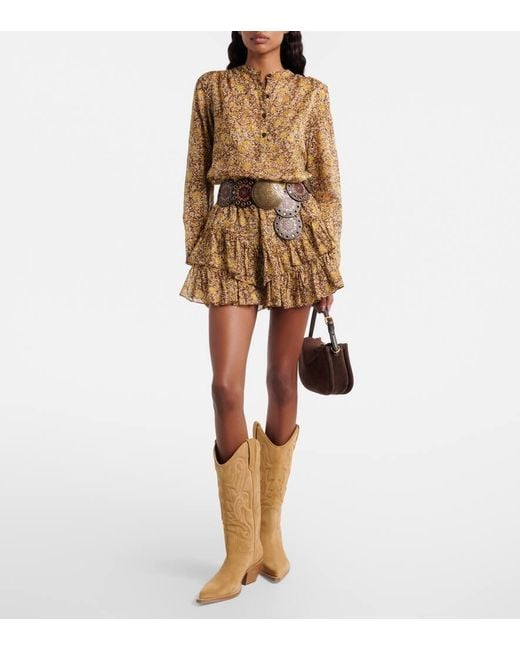 Paris Texas Brown Dakota Suede Cowboy Boots