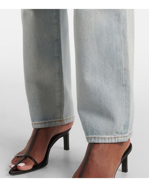 TOVE Gray Kobe Mid-Rise Tapered Jeans