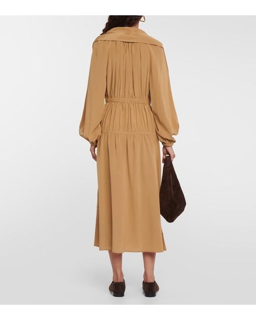 Robe Midi Dryden En Crepe De Soie Joseph en coloris Natural