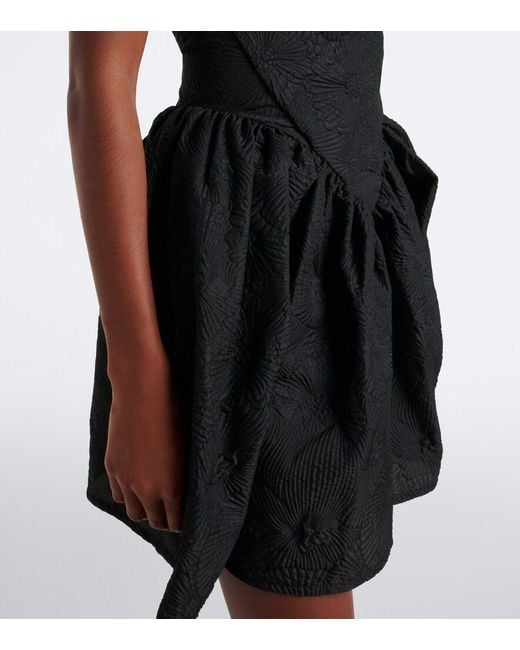 Vivienne Westwood Black Sunday Floral Jacquard Minidress
