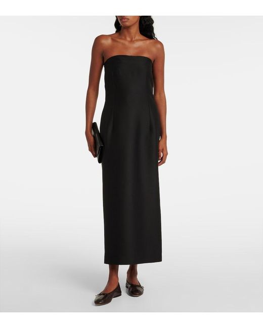 The Row Black Awar Leather Ballet Flats