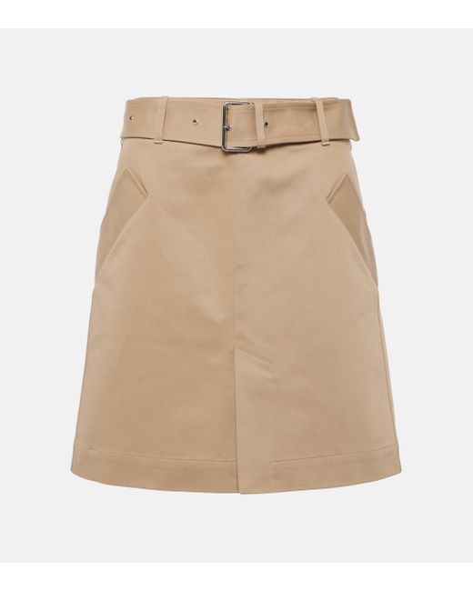 Totême  Natural Belted Cotton Miniskirt