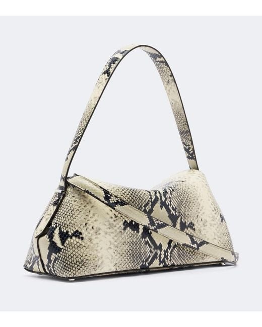 Totême White T-Lock Small Leather Shoulder Bag