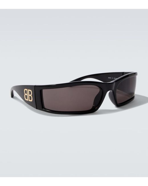 Balenciaga Brown Sunset Shield Sunglasses for men