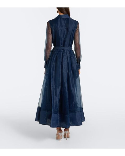 Jonathan Simkhai Blue Montgomery Shirt Dress