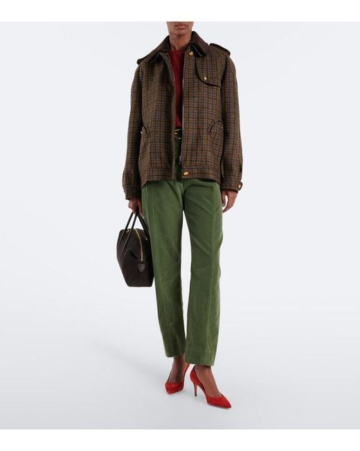 Blazé Milano Brown Chausie Checked Virgin Wool Jacket