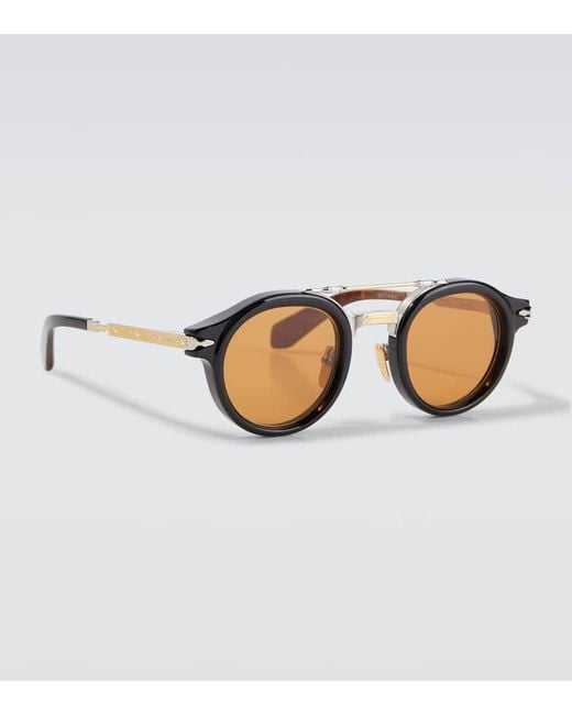 Jacques Marie Mage Brown Delage Round Sunglasses for men