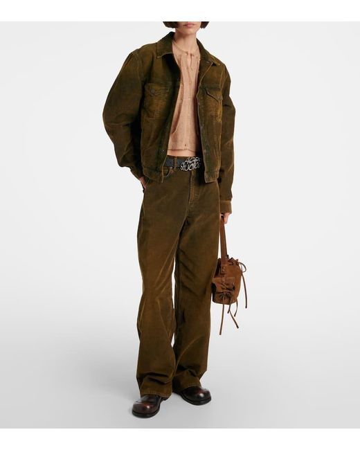 Acne Green Cotton Corduroy Jacket