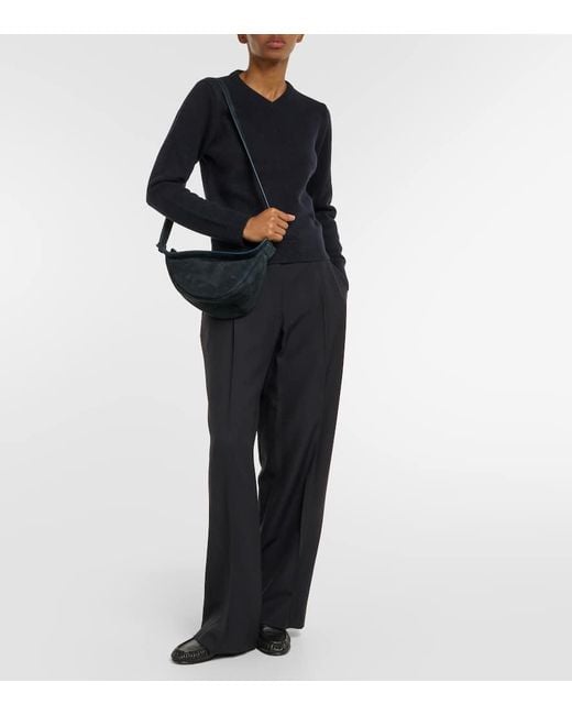 The Row Black Schultertasche Slouchy Banana Aus Leder