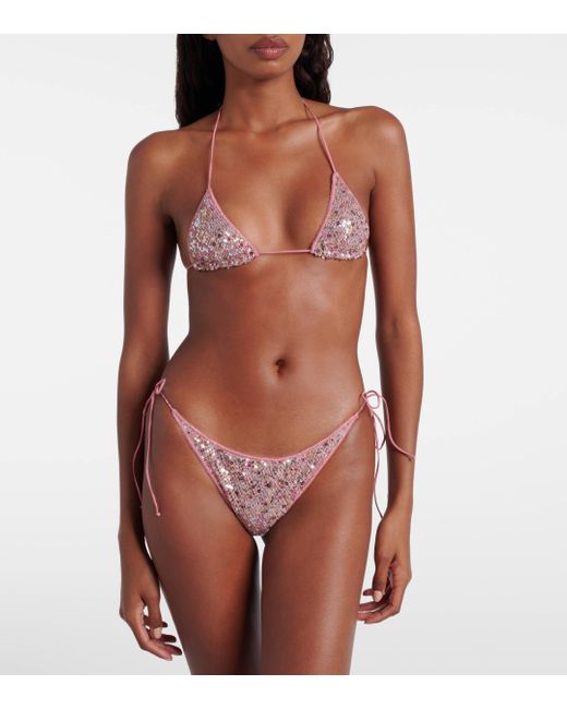 Oseree Pink Netquins Bikini