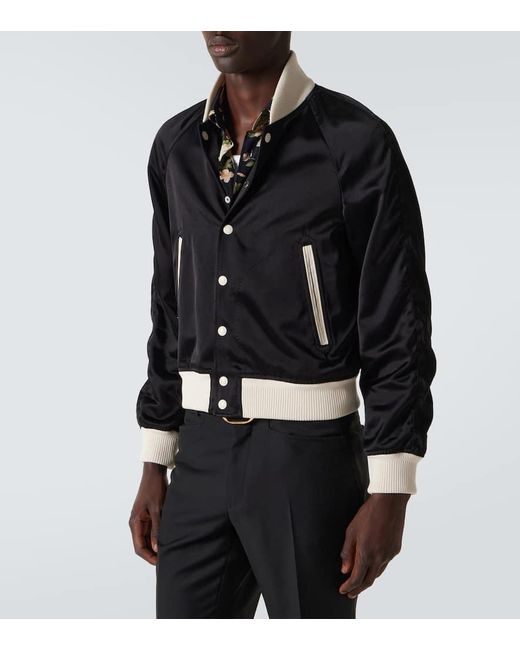Tom Ford Blouson Aus Satin in Black für Herren