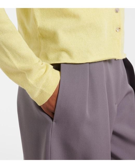 Jardin Des Orangers Yellow Cotton And Cashmere Cardigan