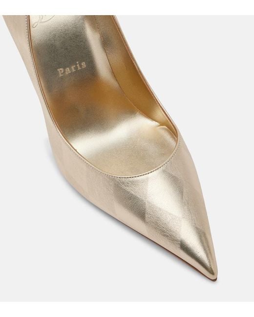 Christian Louboutin Natural Miss Z Metallic Leather Pumps