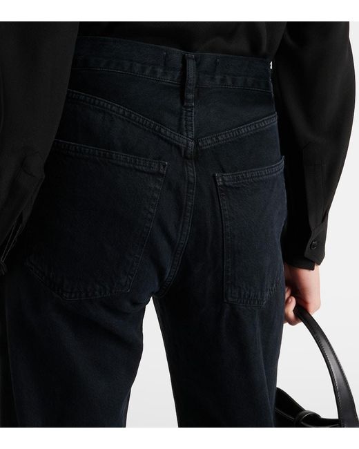Jeans rectos 90's Pinch Waist de tiro alto Agolde de color Black
