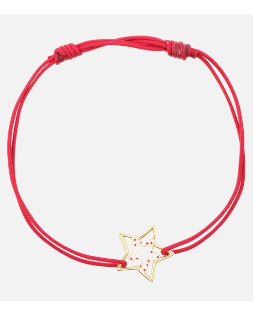 Aliita Red Estrella 9kt Yellow Gold Bracelet With Enamel