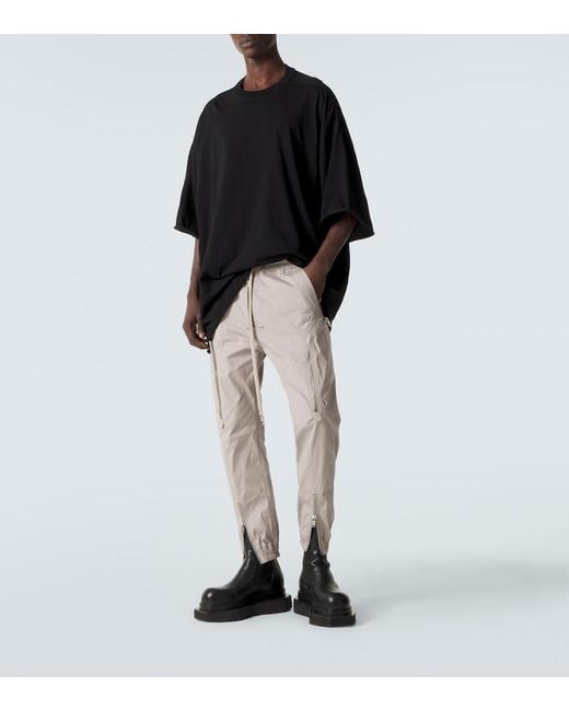Rick Owens Natural Bauhaus Cotton-Blend Poplin Cargo Pants for men