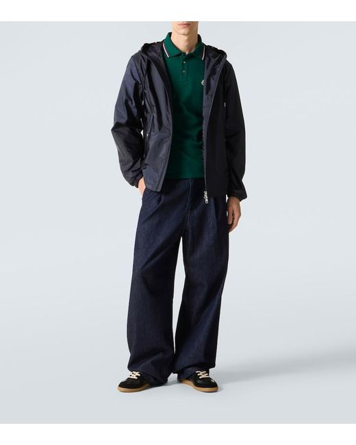 Polo De Pique De Algodon Con Logo Moncler de hombre de color Green