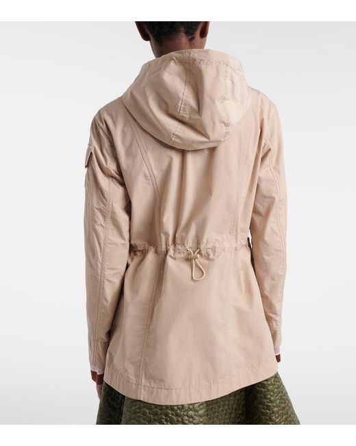 Moncler Natural Leandro Technical Poplin Parka