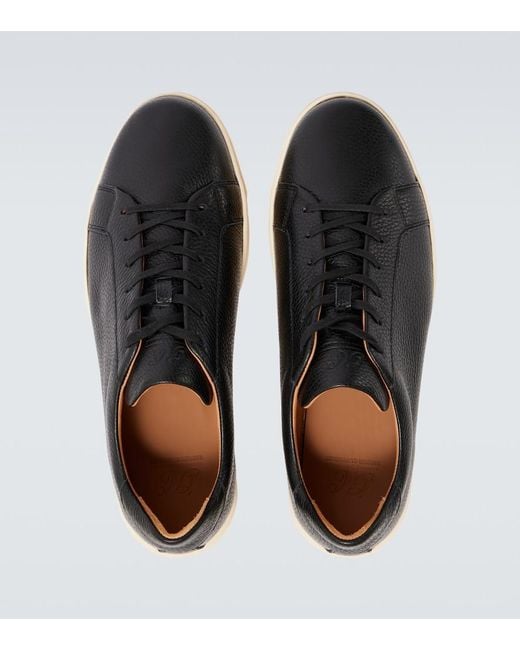 George Cleverley Black Jack Leather Sneakers for men