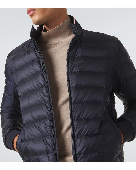 Moncler Blue Quilted Down Jacket for men