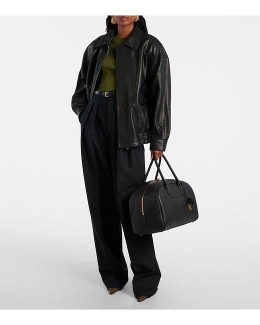 Saint Laurent Black Tote Bag Aus Leder
