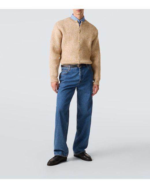 Auralee Natural Wool And Alpaca-Blend Cardigan for men