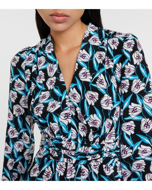 Diane von Furstenberg Blue Gil Shirtdress