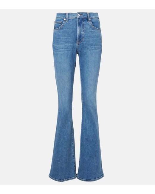 Veronica Beard Blue High-Rise Flared Jeans Beverly