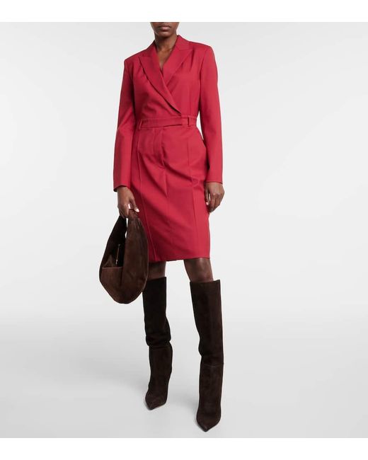 Vestido blazer Odessa de lana Max Mara de color Red