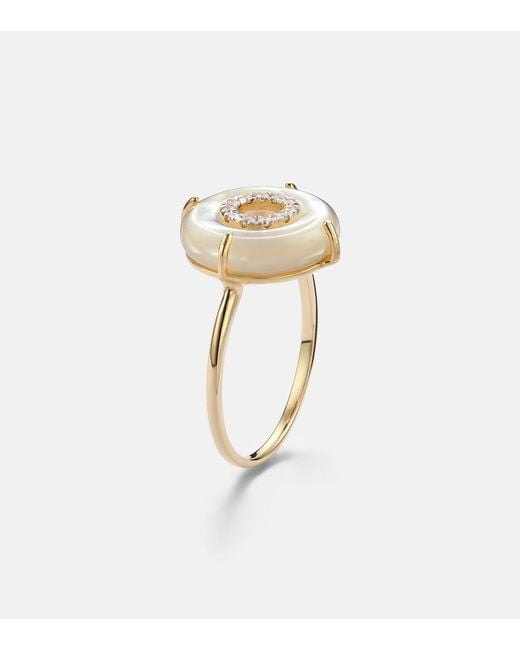 Mateo White 14Kt Ring With Diamonds And Pearls