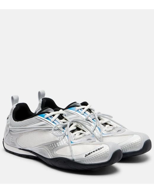 Balenciaga White Radar Gradient Lines Sneakers