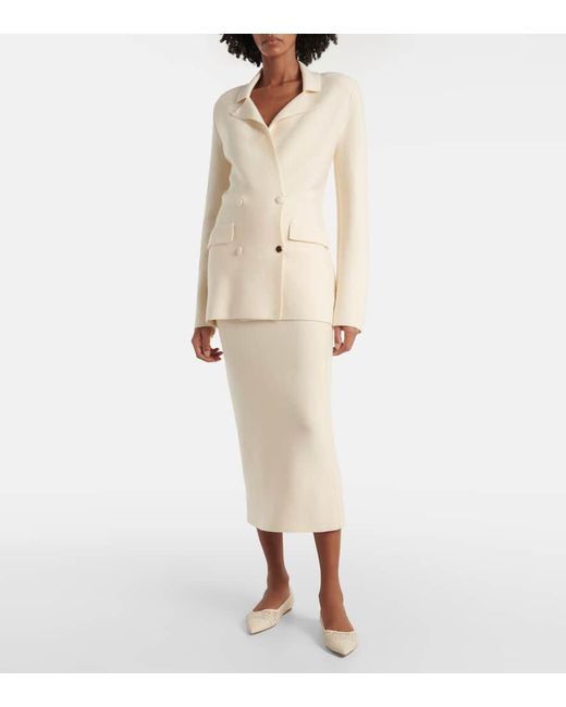 Gabriela Hearst Natural Blazer Bowen Aus Wolle