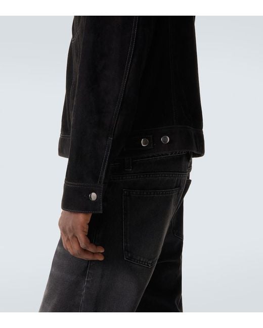 Studio Nicholson Black X Aaron Levine Boston Suede Jacket for men
