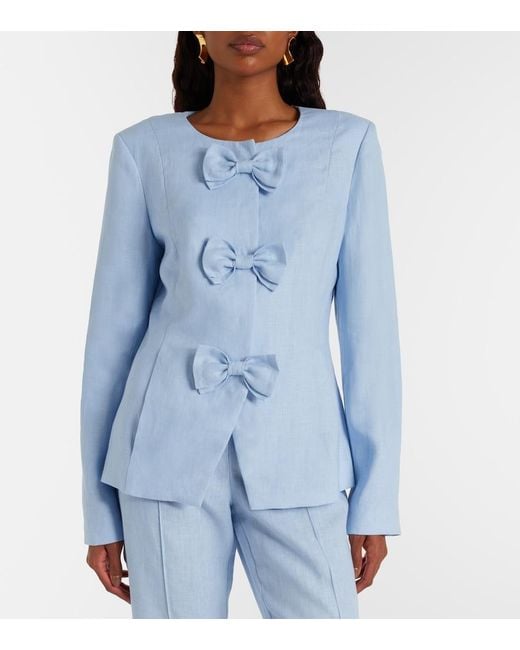Posse Blue Harper Linen Jacket