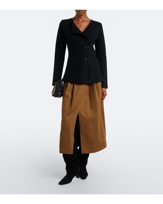 Staud Black Wally Suede Mid-Calf Boots