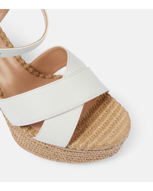 Gianvito Rossi Metallic Leather Platform Sandals