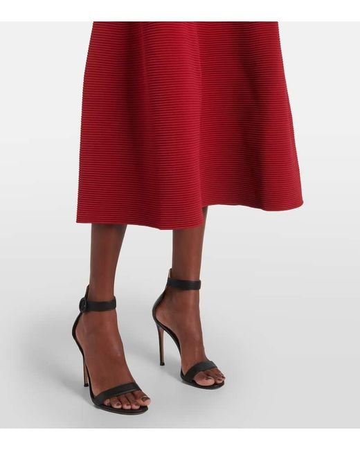 Jonathan Simkhai Red Midirock Jennifer Aus Rippstrick