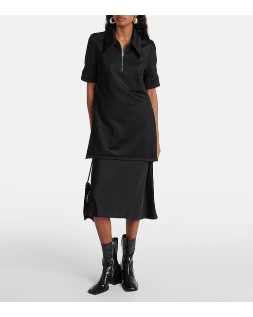 Jil Sander Black Polo Dress